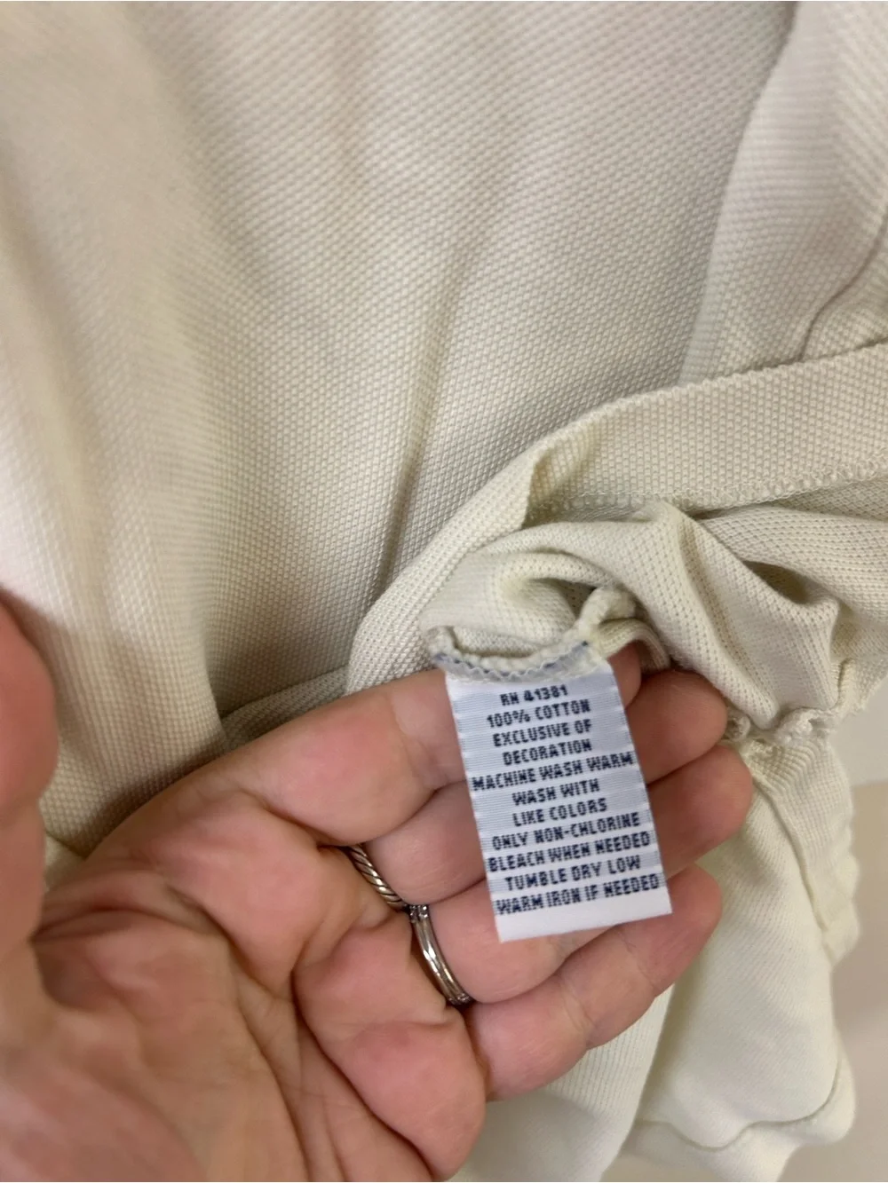 Vtg Polo Ralph Lauren Cream Men’s Polo Shirt